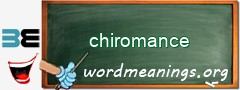 WordMeaning blackboard for chiromance